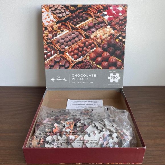 550 Piece Hallmark 'Chocolate, Please!' Puzzle - Picture 2 of 5